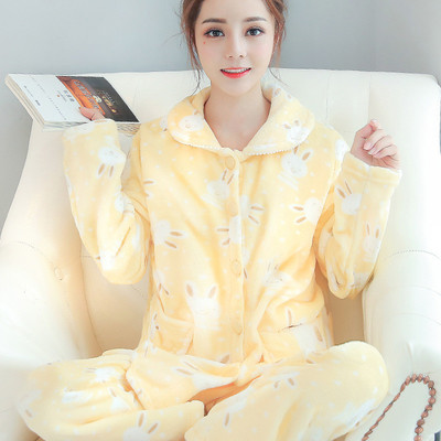 Vanled秋冬季加厚珊瑚绒睡衣 保暖舒适，时尚碎花设计